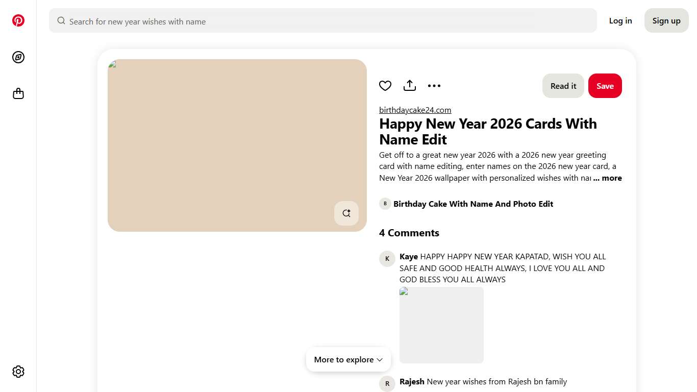 Happy New Year 2026 Cards With Name Edit