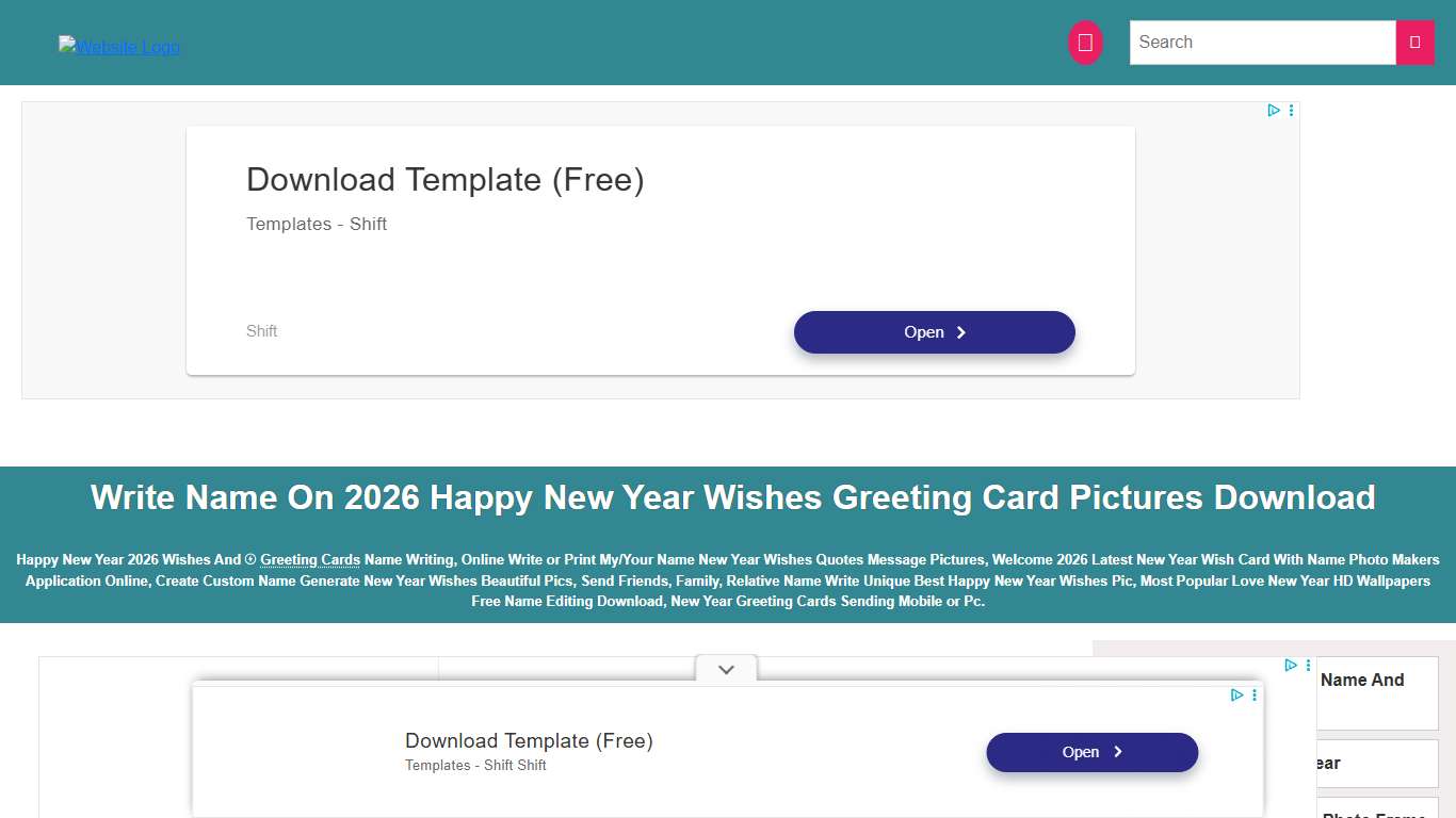 Write Name On 2026 Happy New Year Wishes Greeting Card Pictures Download